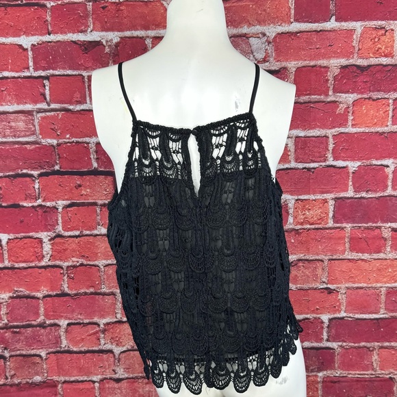 Purple Snow Black Lace Sheer Halter Top - XL - Picture 6 of 11